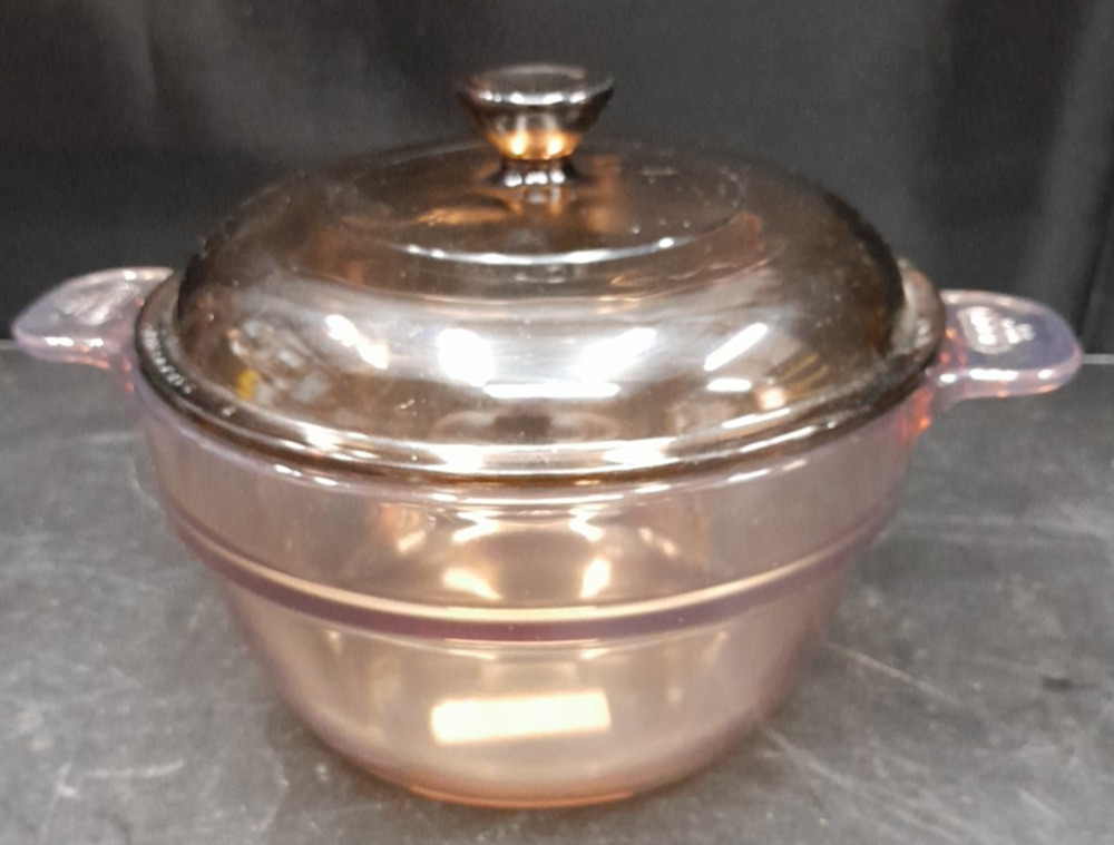 Corning Visions Amber Double Boiler V 20 B 1.5 Liter Vintage